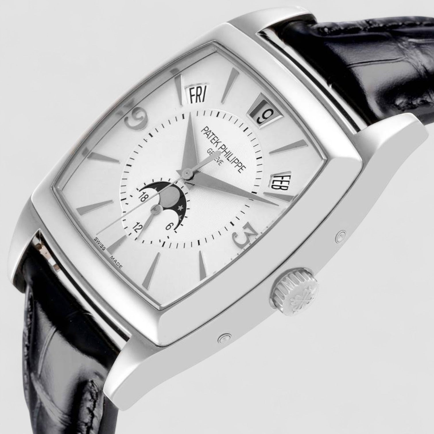 Gondolo Calendario 18K White Gold Silver Dial