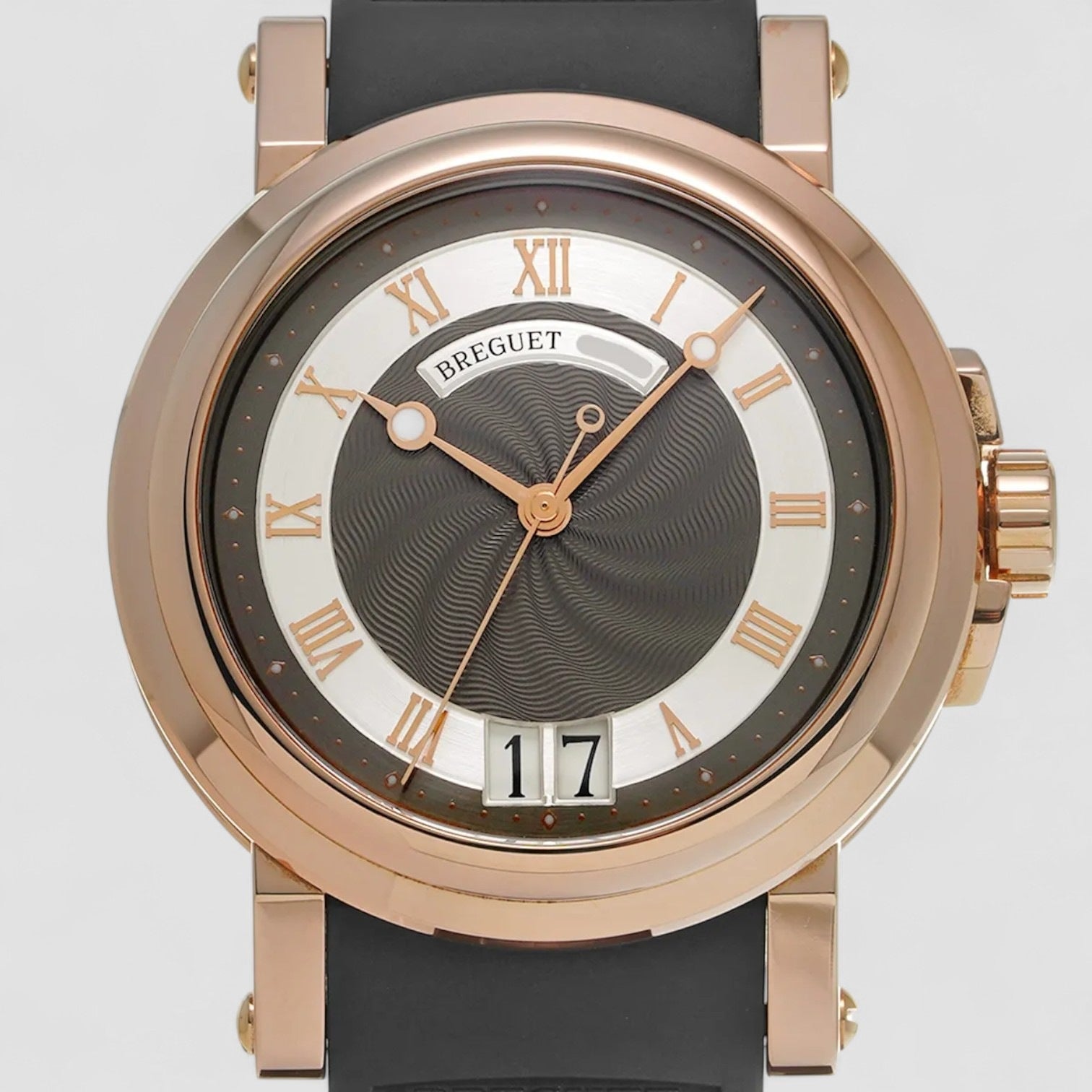 Marine Automatic Big Date 18K Rose Gold / Rubber