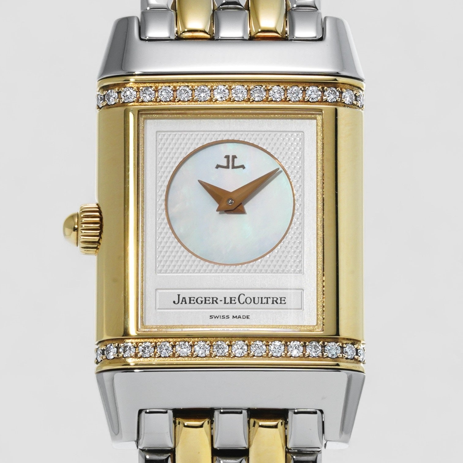 Reverso Duetto Steel Gold Diamond Watch