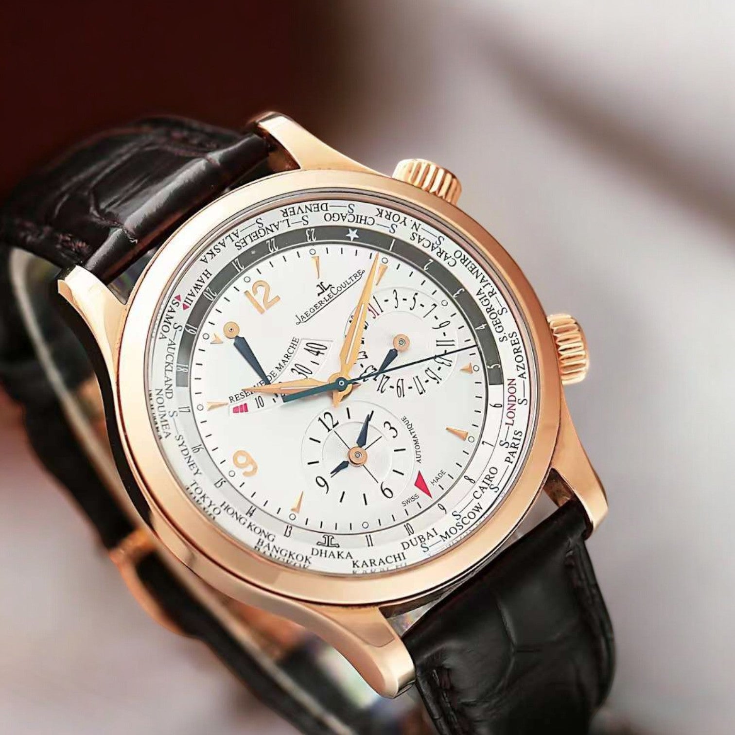 Master World Geographic 18K Rose Gold Limited White Dial 41.5MM