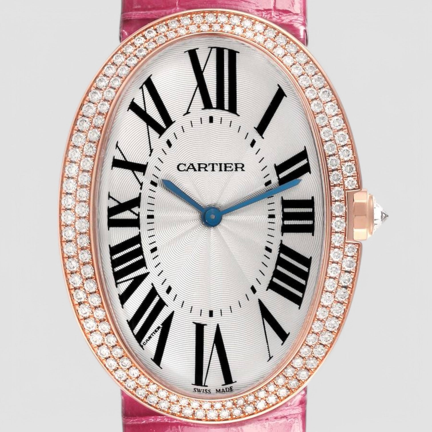 Baignoire Large Rose Gold Diamond Ladies Watch
