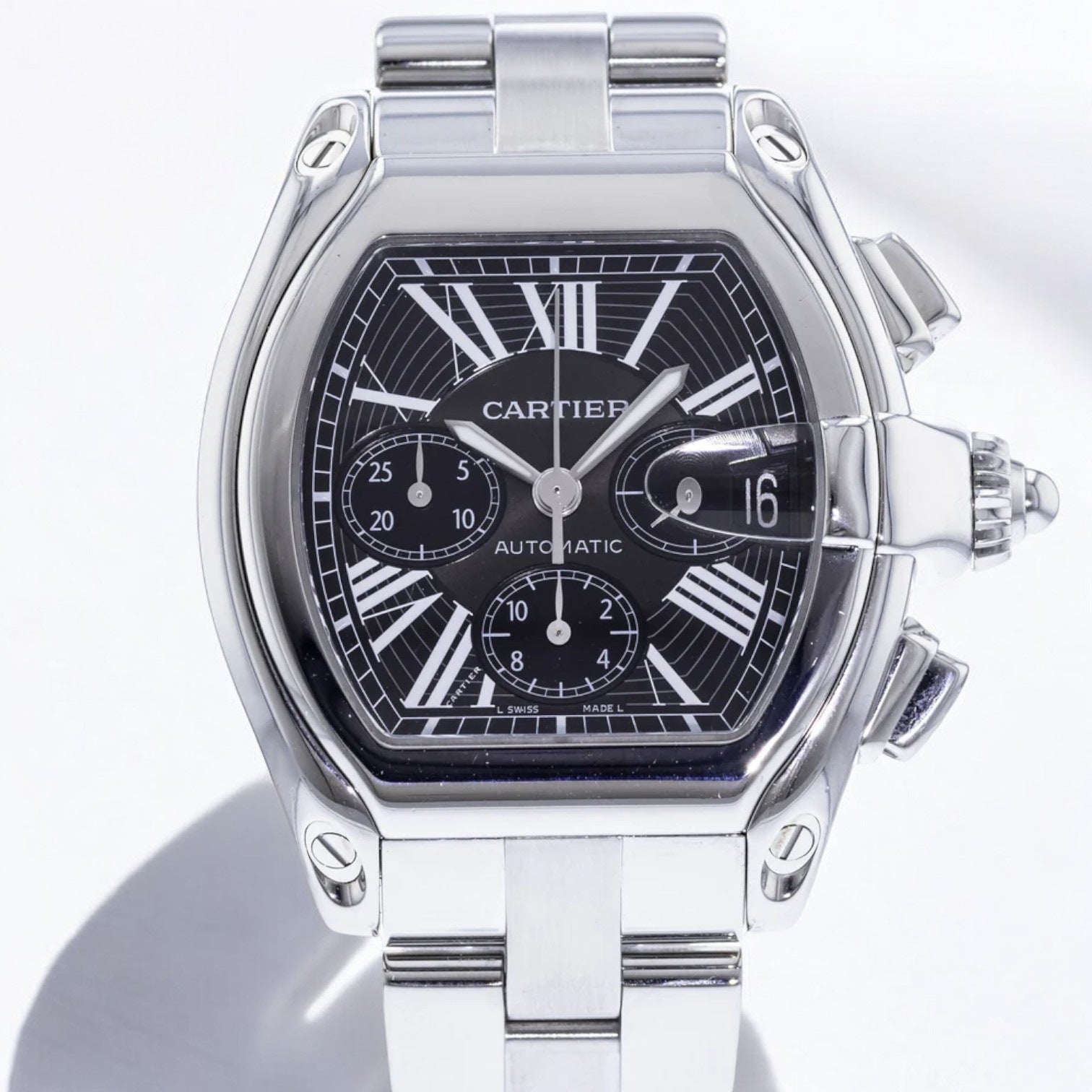 Roadster XL Chronograph 43mm Black Roman Dial