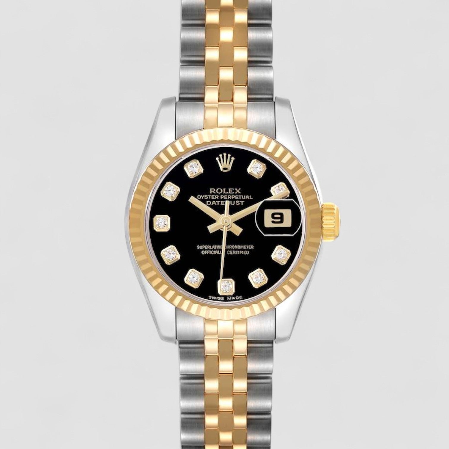 Datejust Black Diamond Dial Ladies Watch