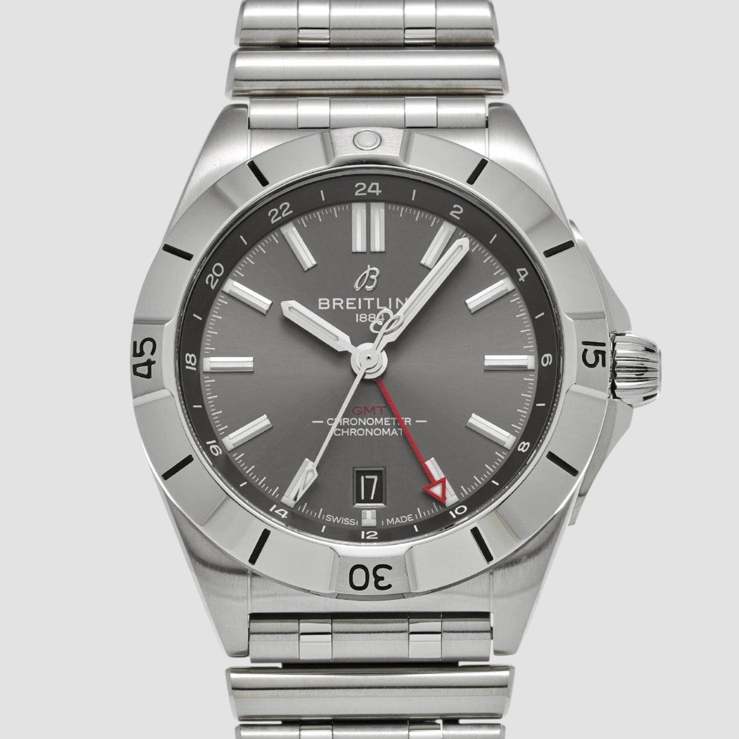 Chronomat GMT 40 Automatic Chronometer Grey Dial Men's Watch