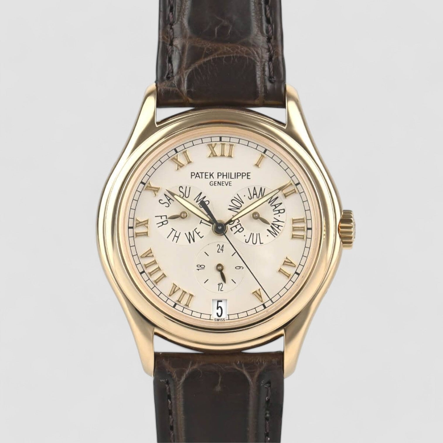 Annual Calendar Ivory Dial Yellow Gold