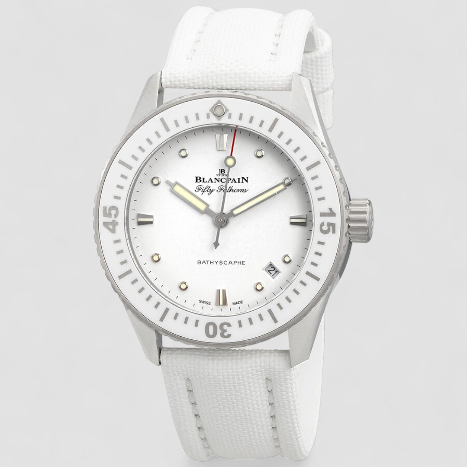 Fifty Fathoms Bathyscaphe Automatic White Dial Ladies Watch