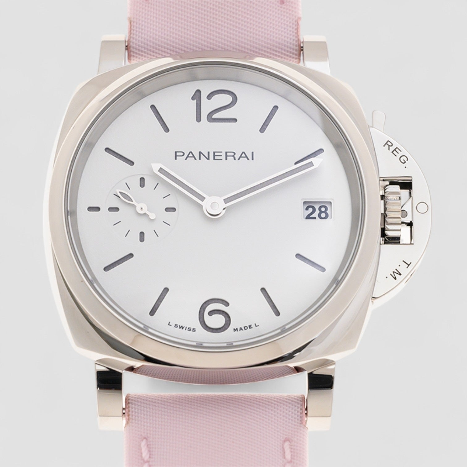Luminor Due Re-Nylon Automatic White Dial Ladies Watch