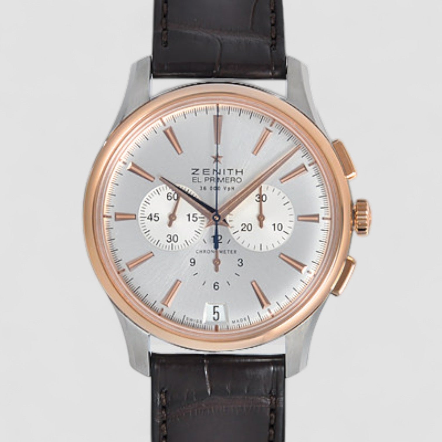 Captain Chronograph SS / Rose Gold Silver Dial