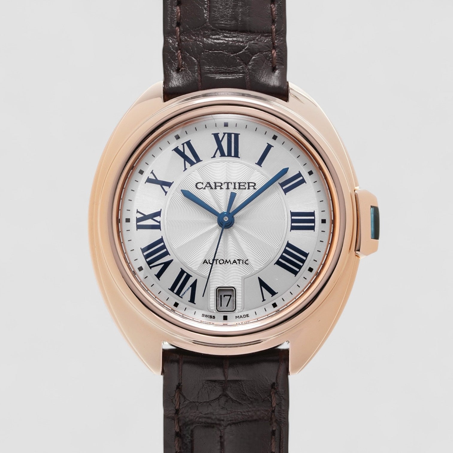 Cle Automatic 18kt Rose Gold Flinque Sunray Dial Ladies Watch