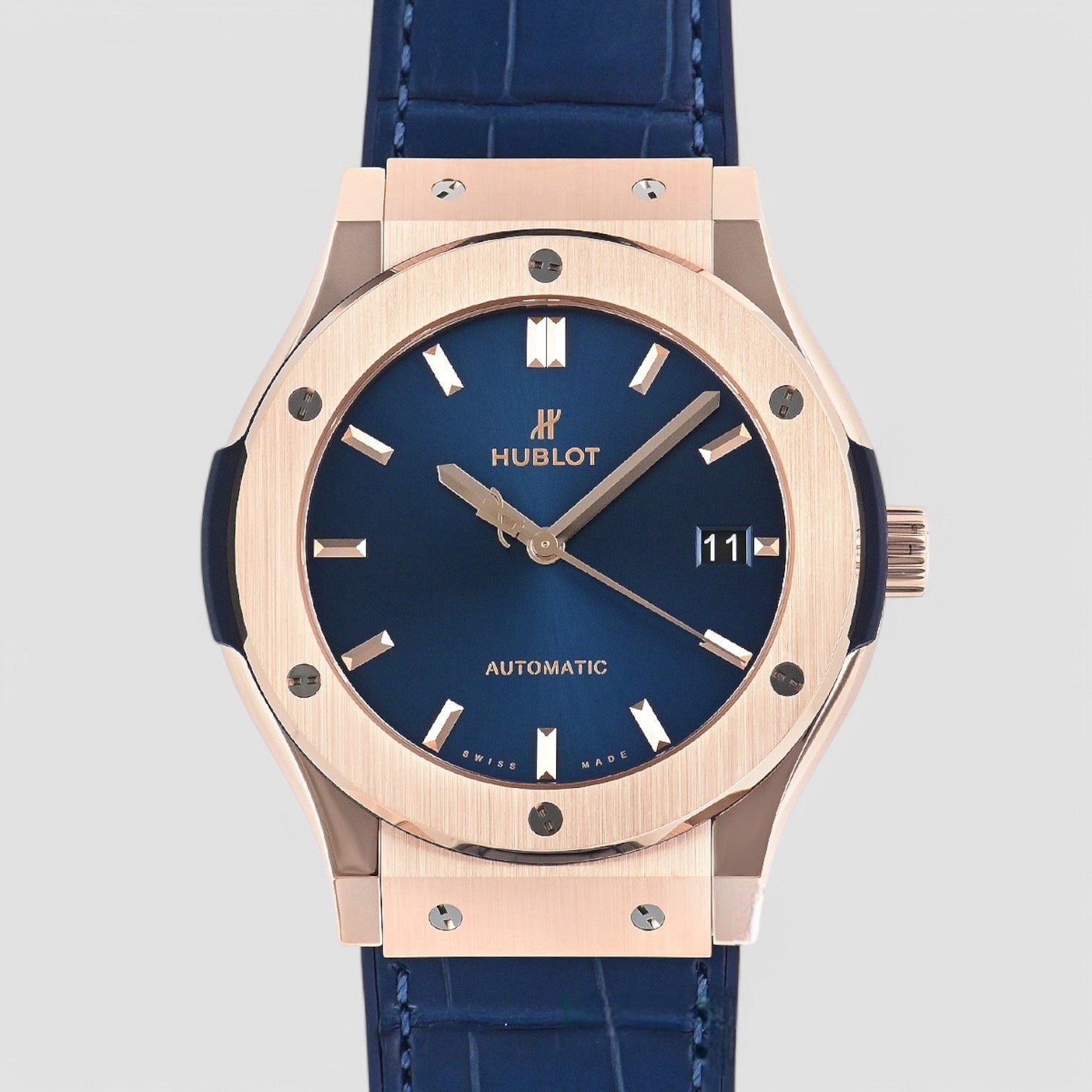 Classic Fusion Blue Sunray Dial 18kt King Gold Automatic Men's Watch