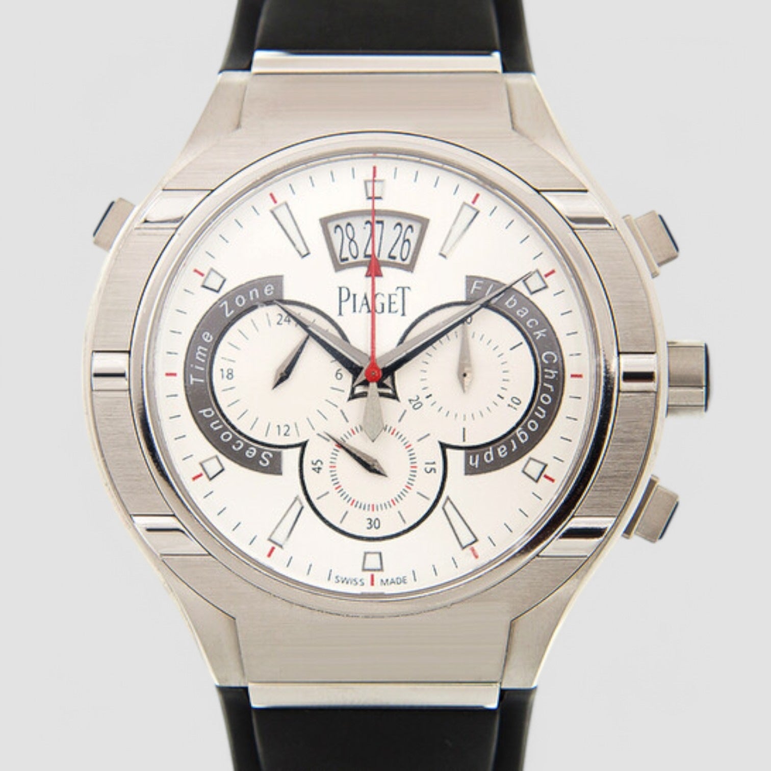 Polo FortyFive Automatic Silver Dial Black Rubber Men's Watch