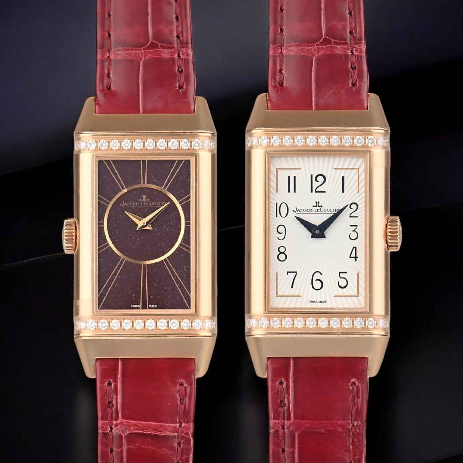 Reverso One Duetto Reference#: Q3342520, 40 mm x 20 mm, Rose/Red/Pink Gold