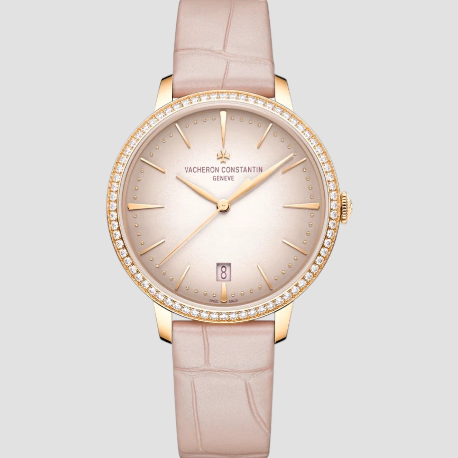 Patrimony Self-Winding 36.5mm 18ct Pink Gold Diamond
