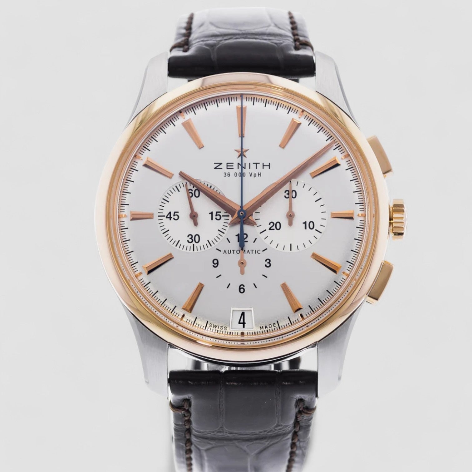 Captain Chronograph SS / Rose Gold Silver Dial