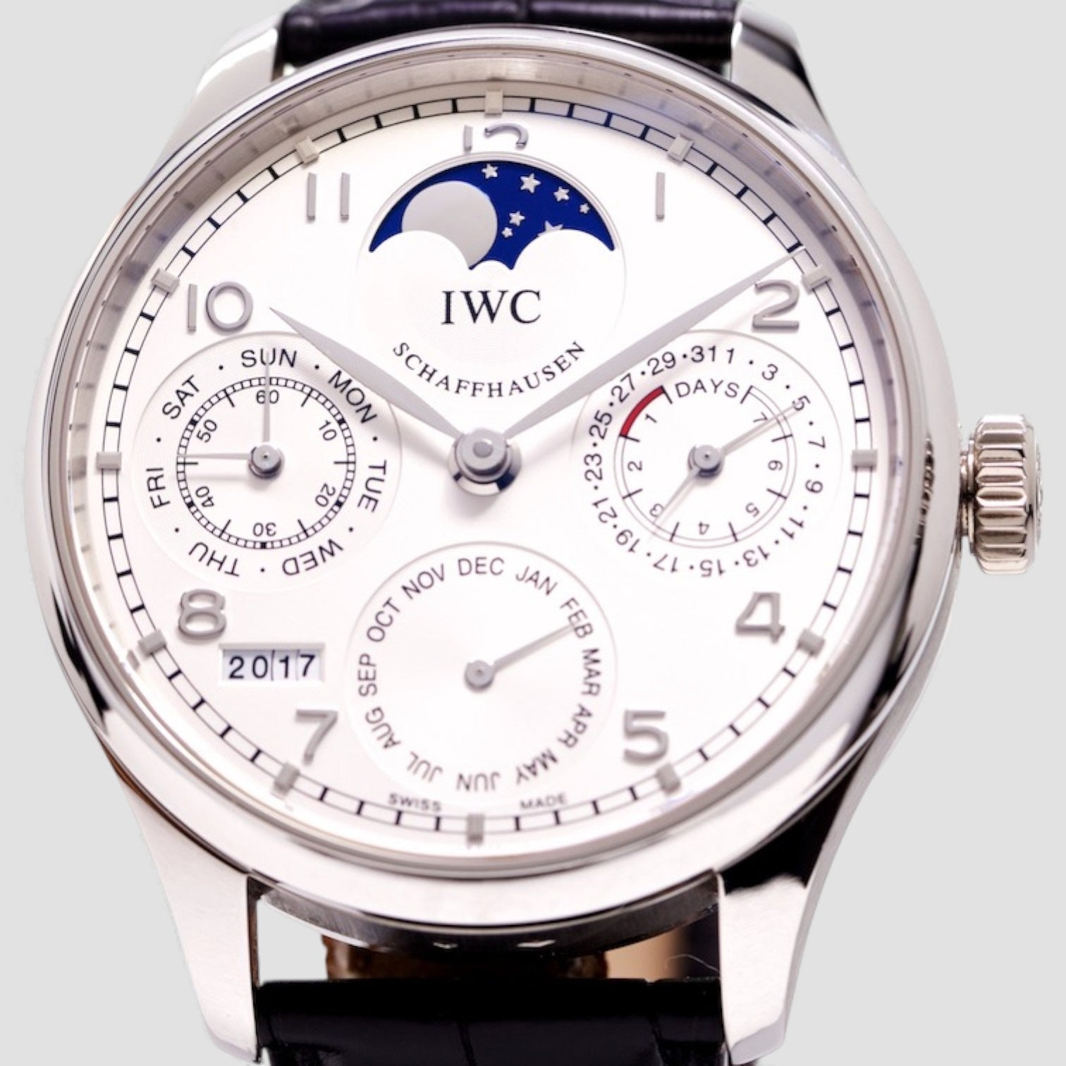 Portugieser Perpetual Calendar Platinum Silver Dial LIMITED