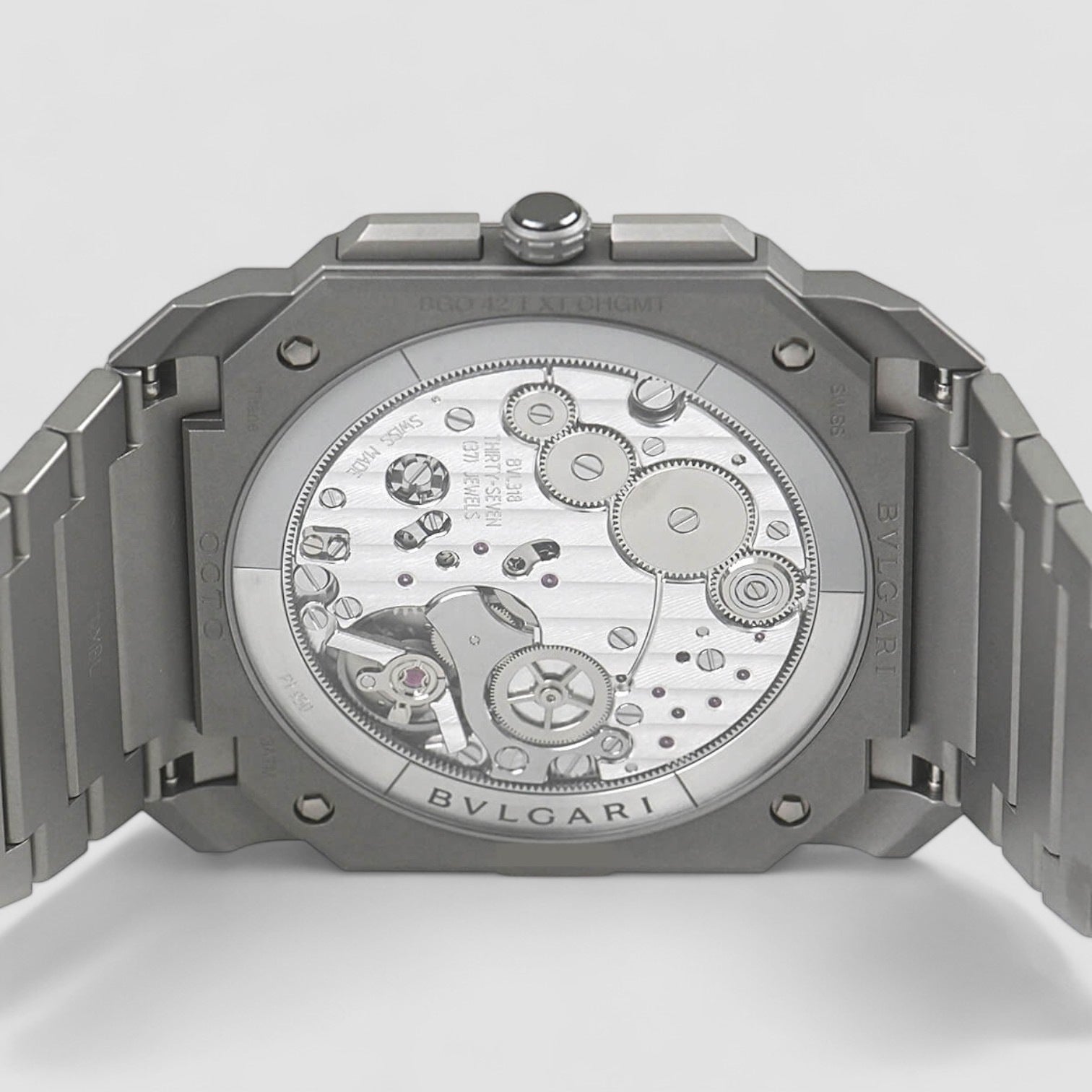 Octo Finissimo Chronograph GMT Titanium Grey / Black 42MM