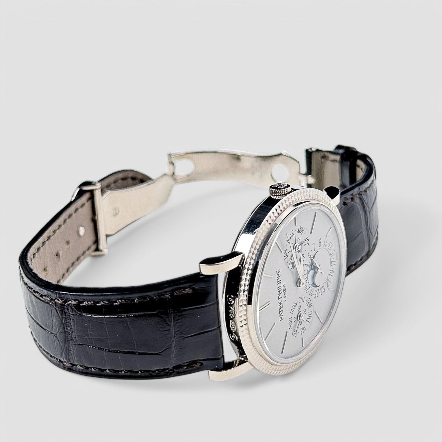 Perpetual Calendar Silver Dial 18K White Gold