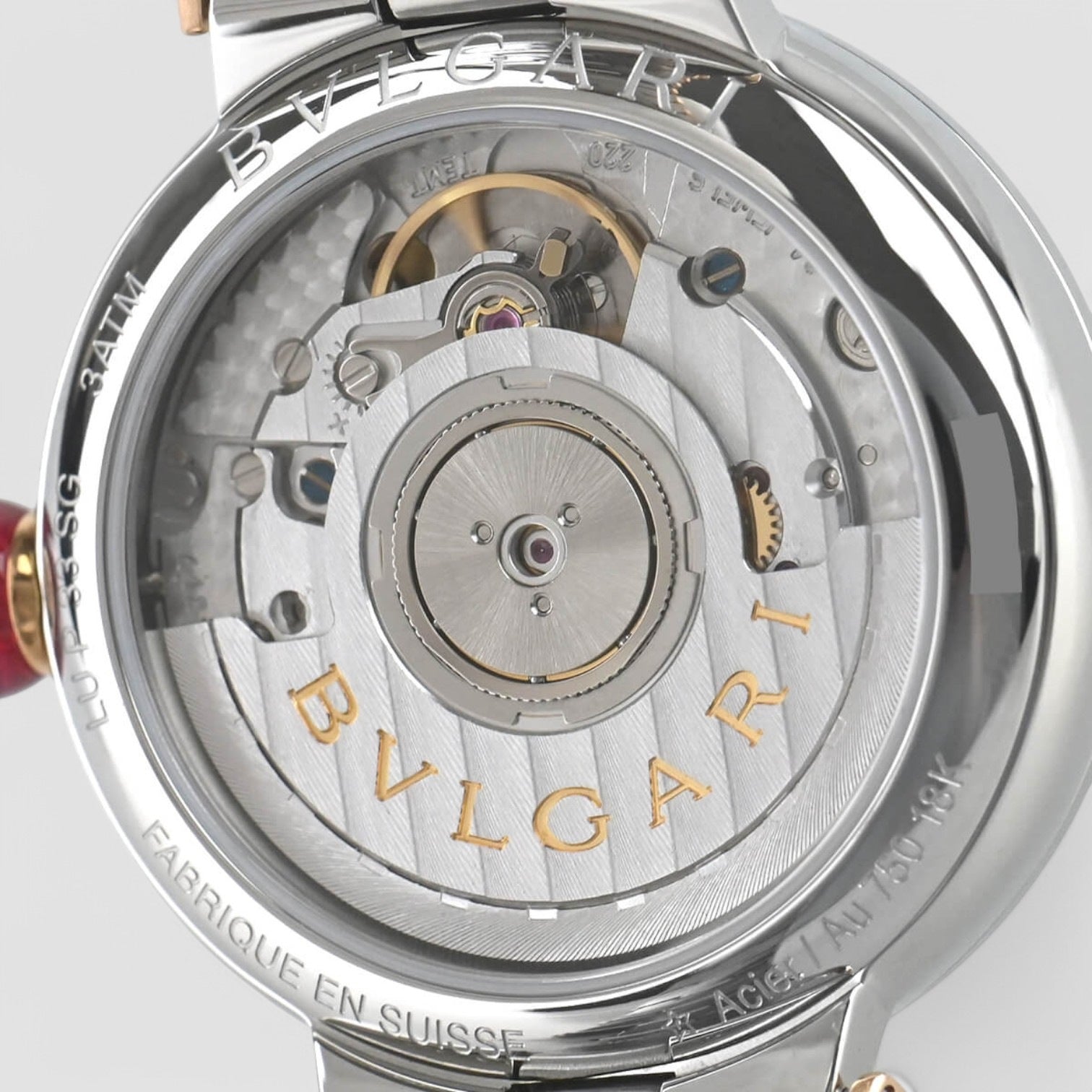 Lvcea Automatic Silver Opaline Dial 18kt Pink Gold and Steel Ladies Watch