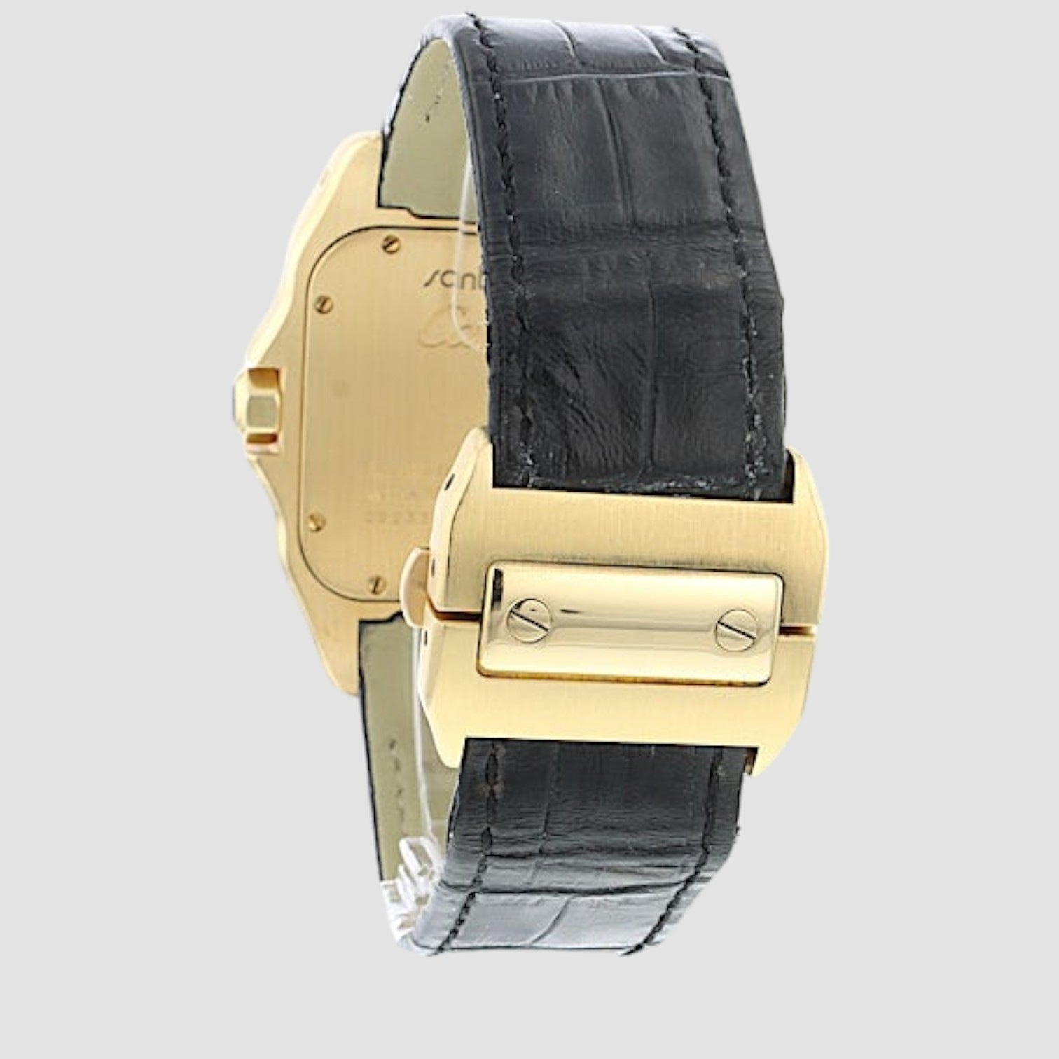 Santos 100 18K Yellow Gold Men's Watch