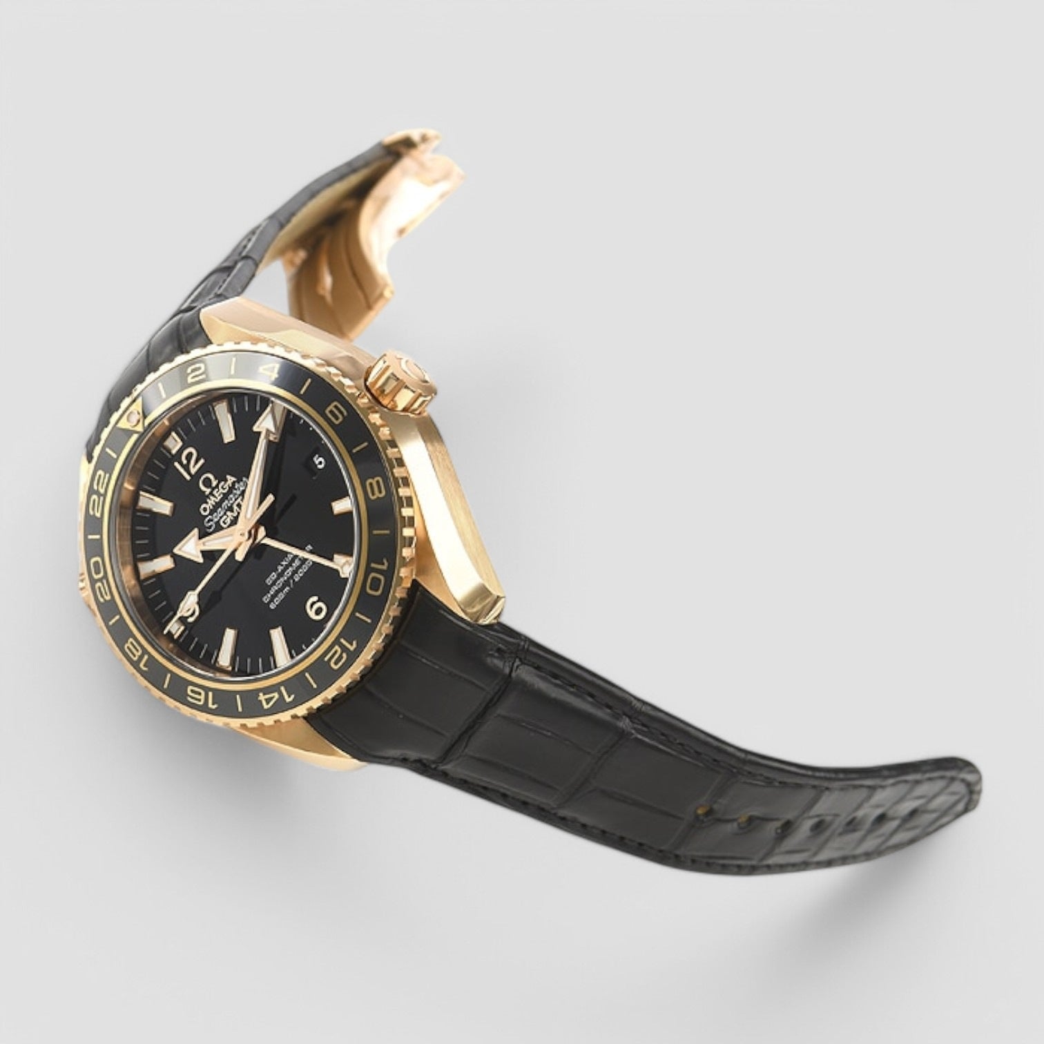 Seamaster Planet Ocean 18kt Rose Gold GMT Automatic Men's Watch