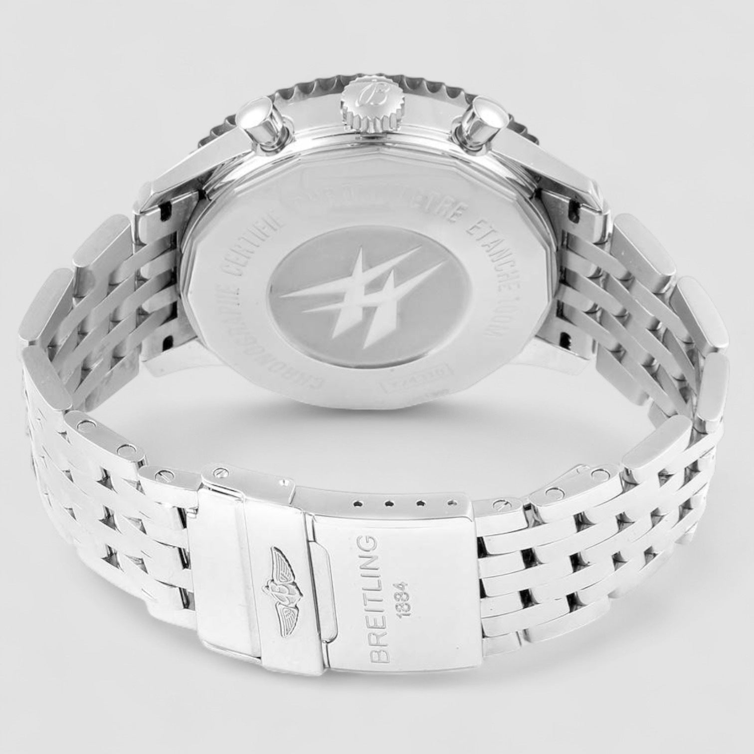 Chronoliner Black Dial Steel Mens Watch