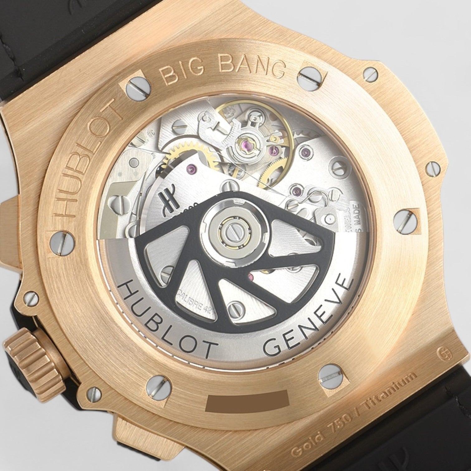 Big Bang Aero Bang Skeleton Index Rose Gold & Leather 44mm