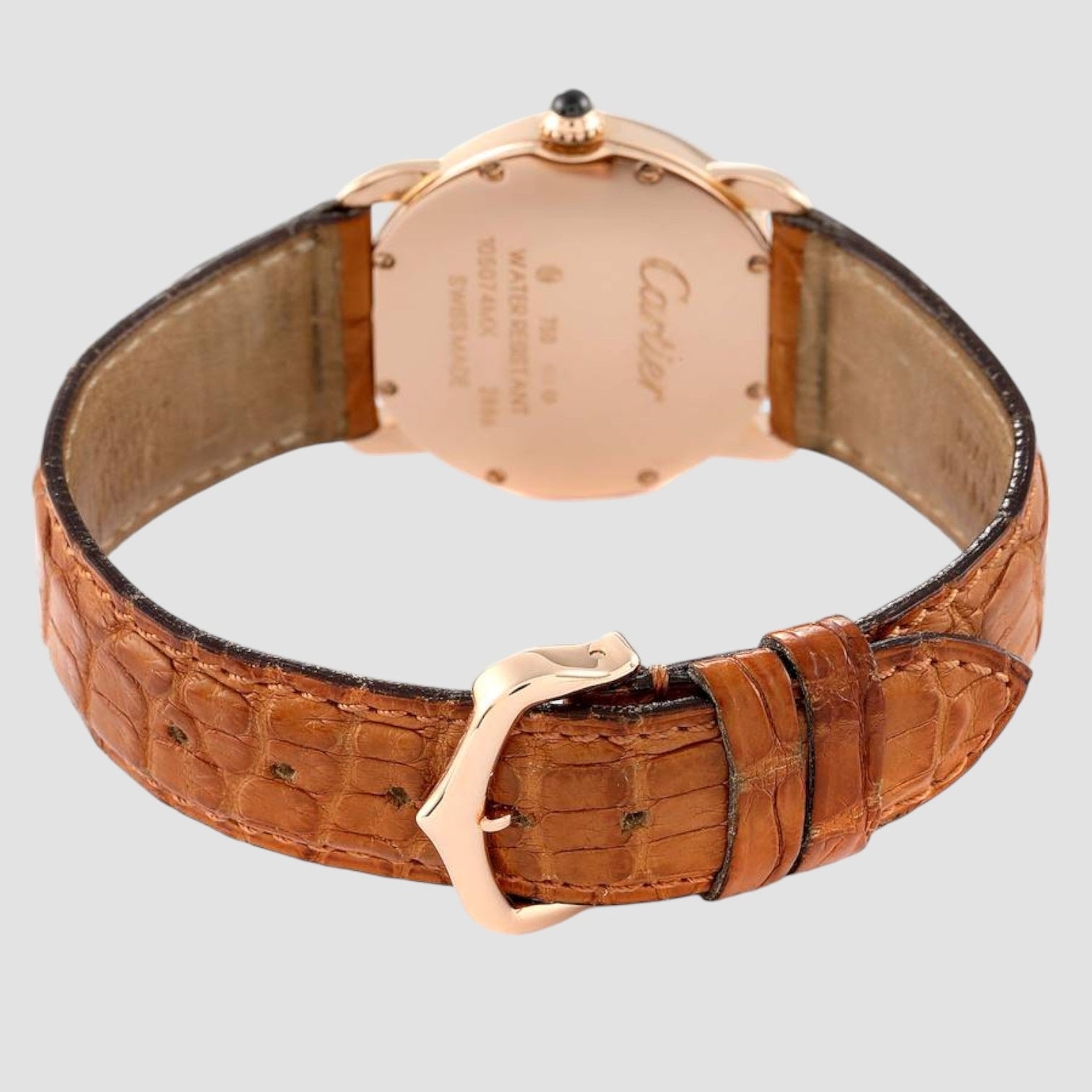 Ronde Louis 18K Rose Gold Silver Dial Ladies Watch