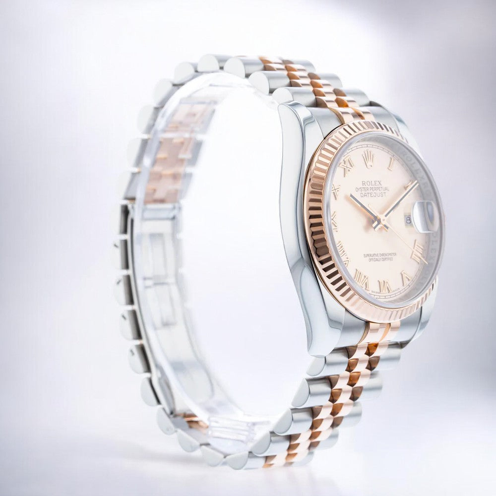 Datejust 36 Pink Roman Dial Two-Tone Rose Gold/Steel Jubilee