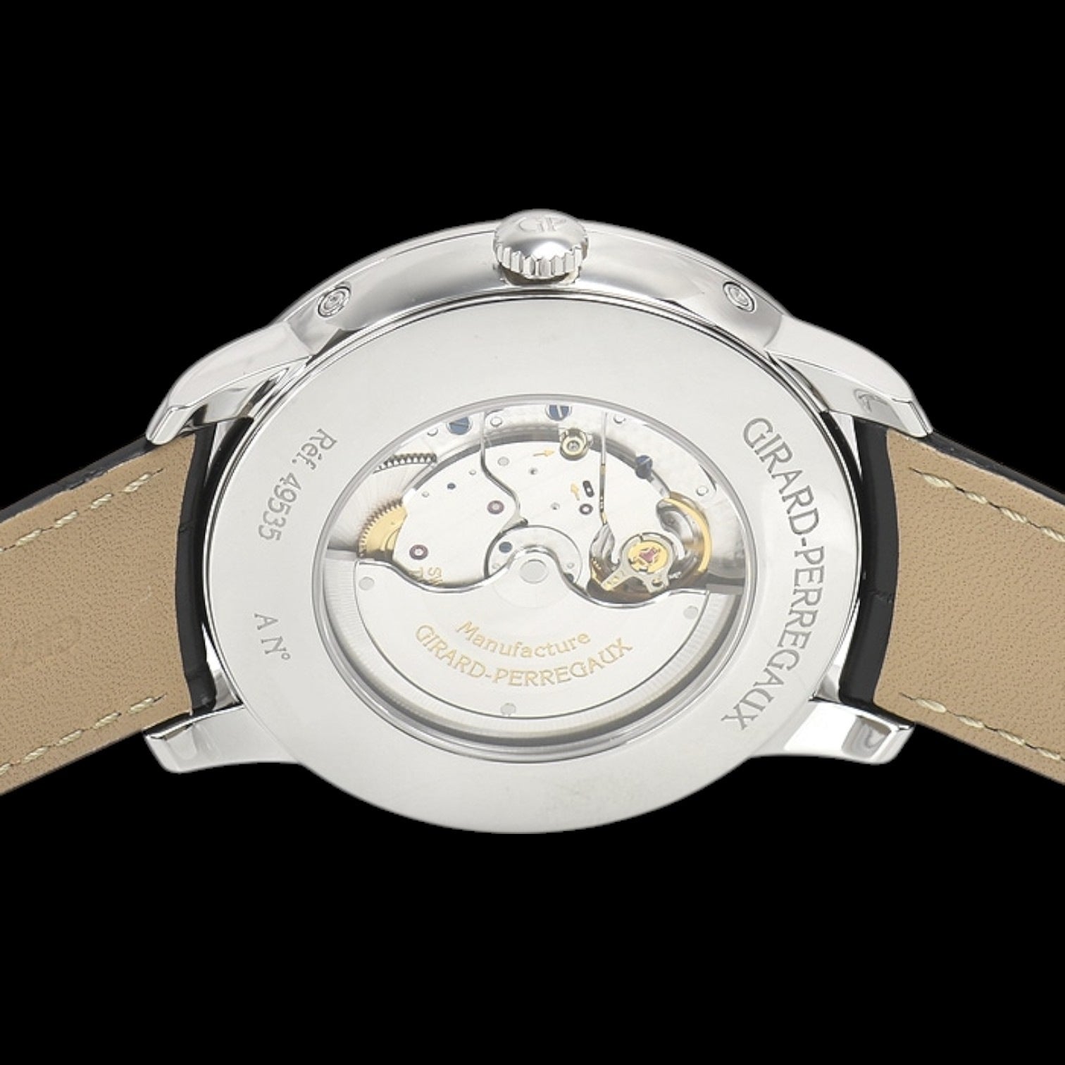 1966 Full Calendar 40mm Steel Leather Strap