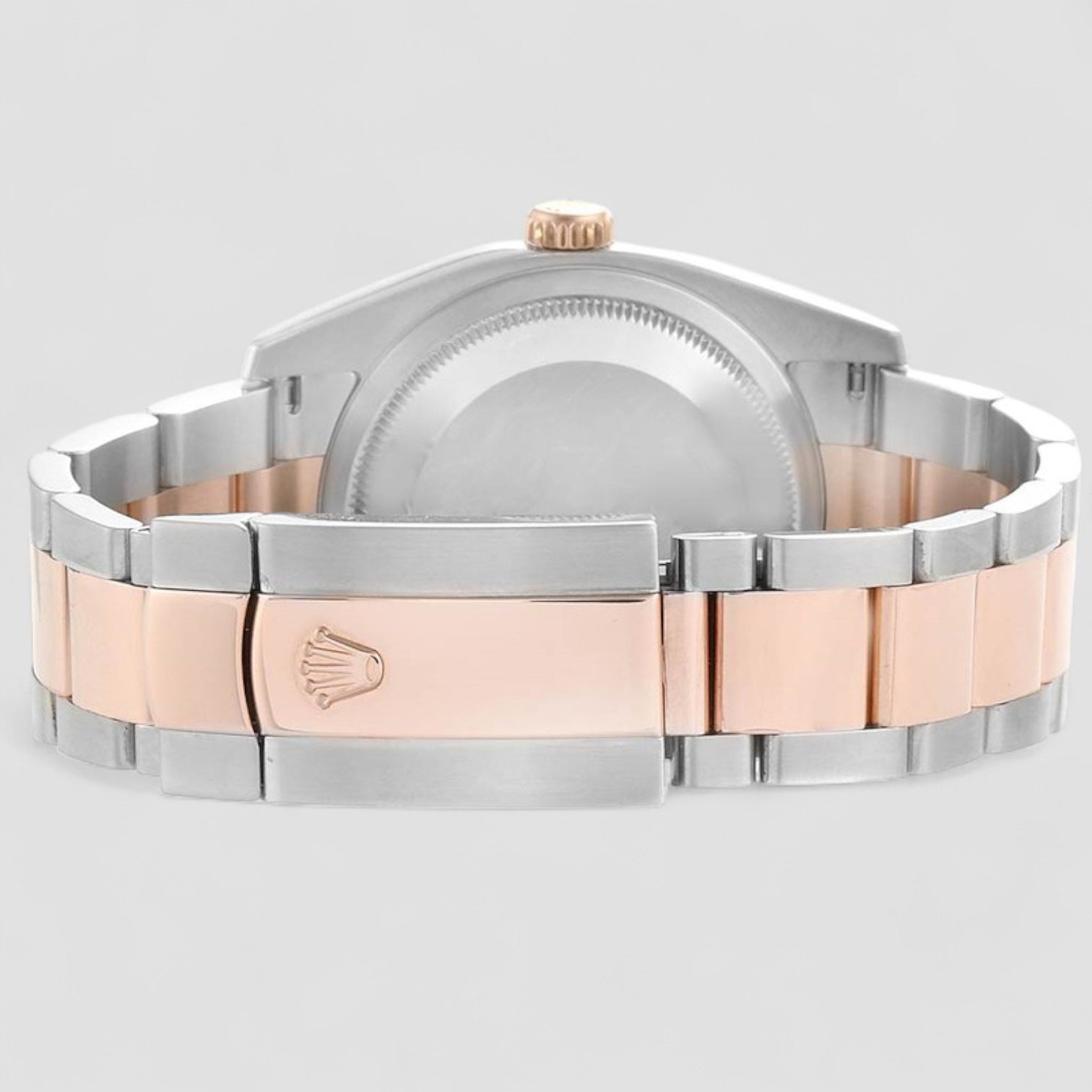 Datejust Steel Rose Gold Blue Diamond Dial Unisex Watch