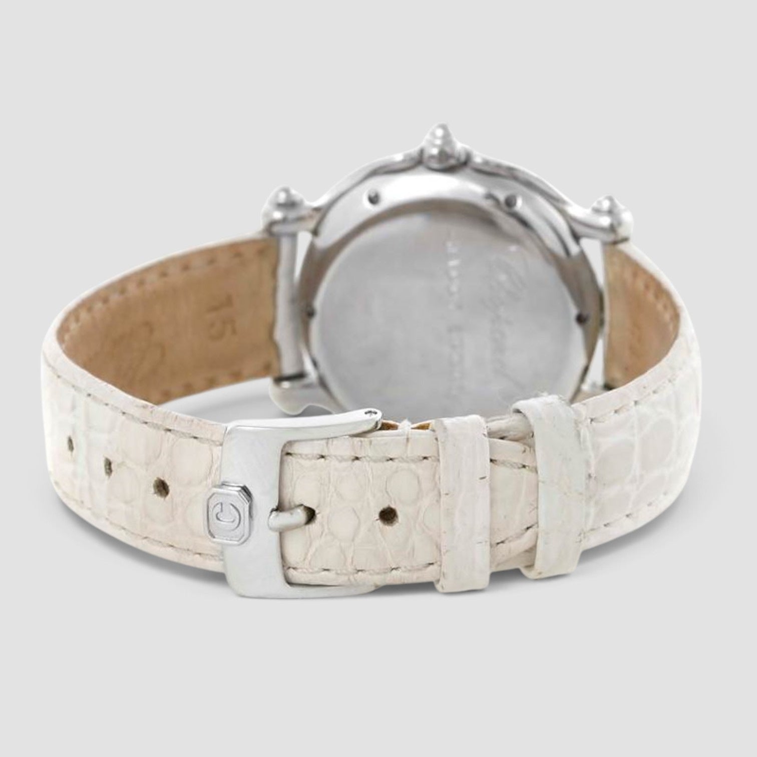 Happy Sport Snowflake Floating Diamond 32mm Stainless Steel White Dial
