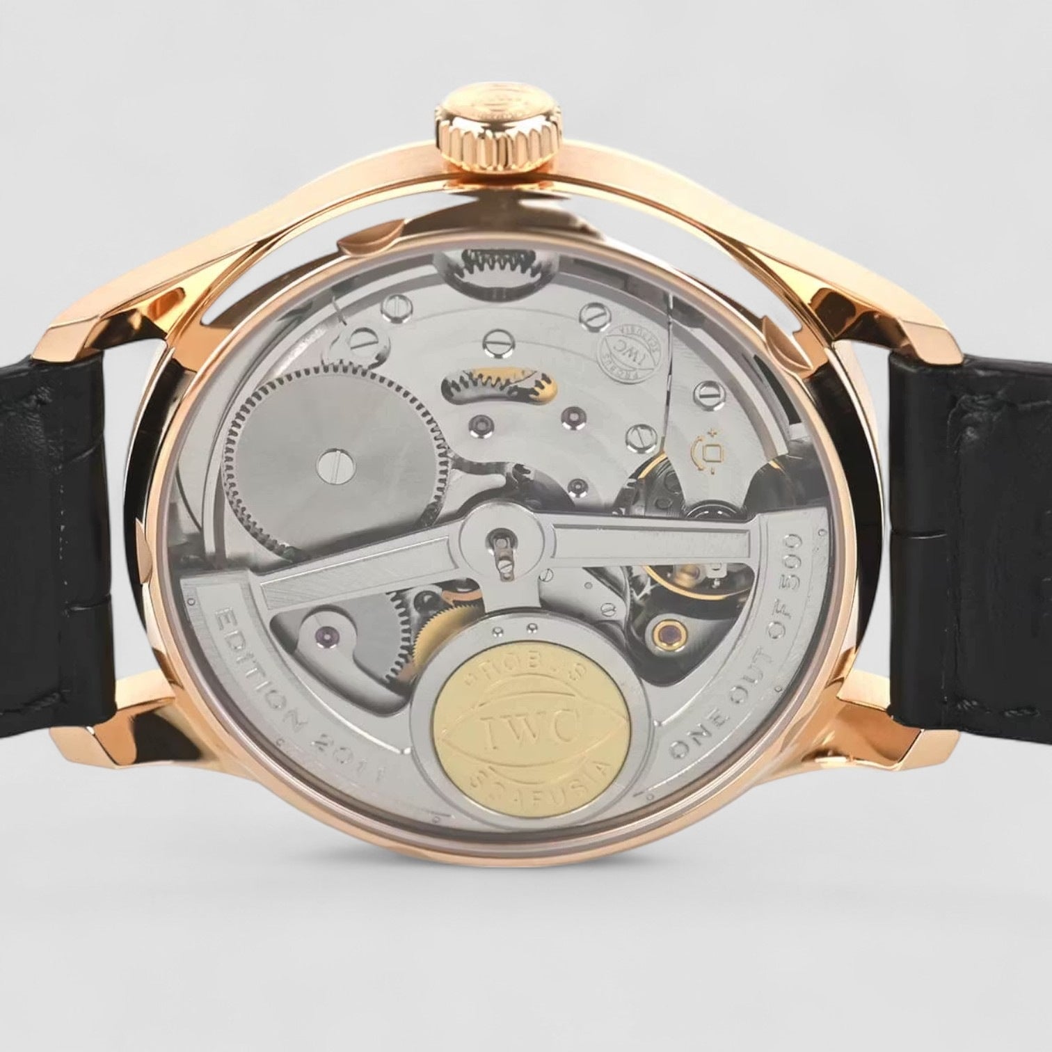 Portuguese 7 Day Automatic 18K Rose Gold Black Dial Boutique Edition