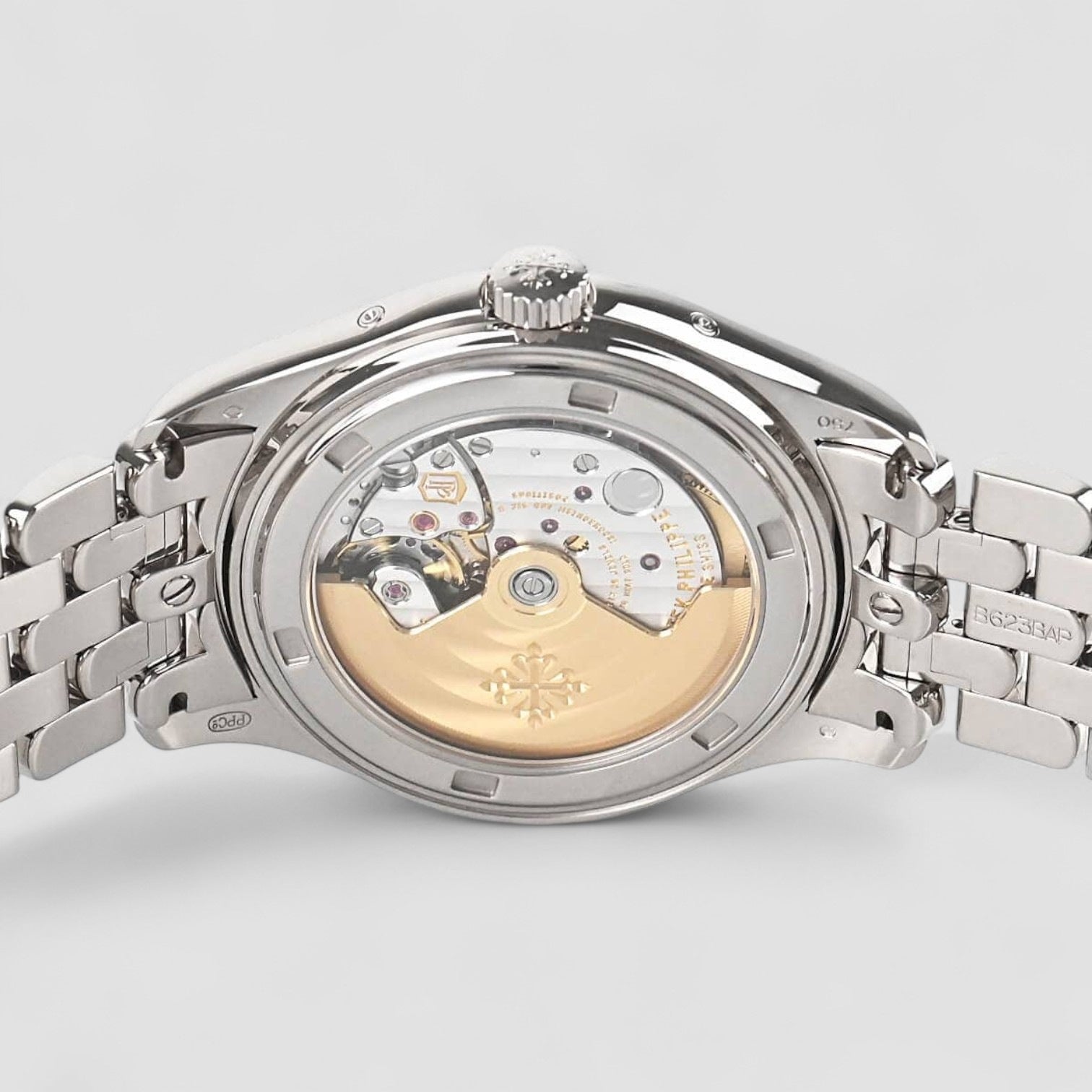 Annual Calendar 18k White Gold Porcelain Dial Bracelet