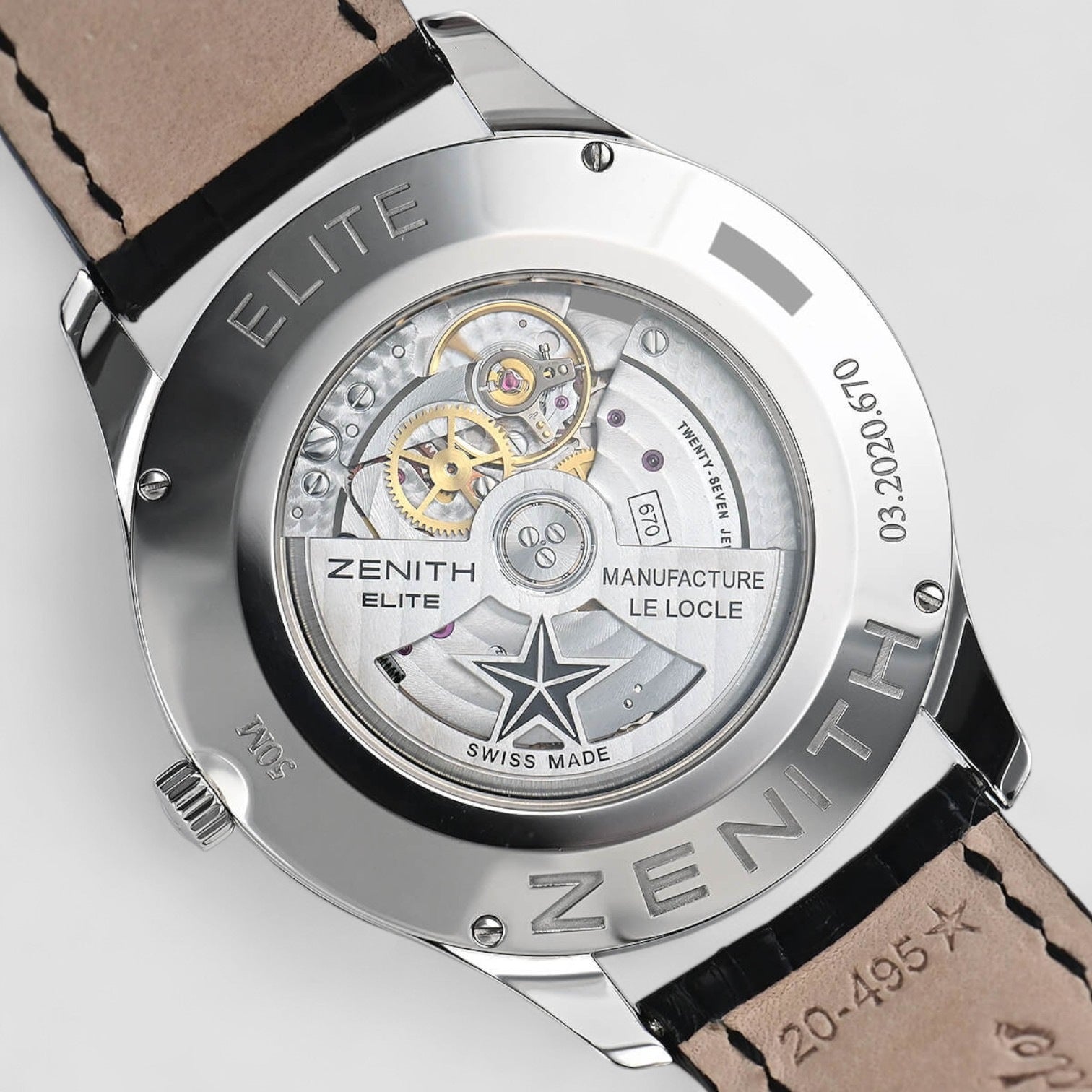 Elite Central Second Smoked Palladium Dial 40mm