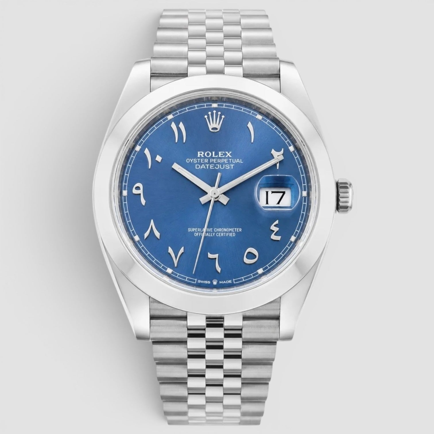 Datejust 41 Blue Arabic Custom Dial Jubilee