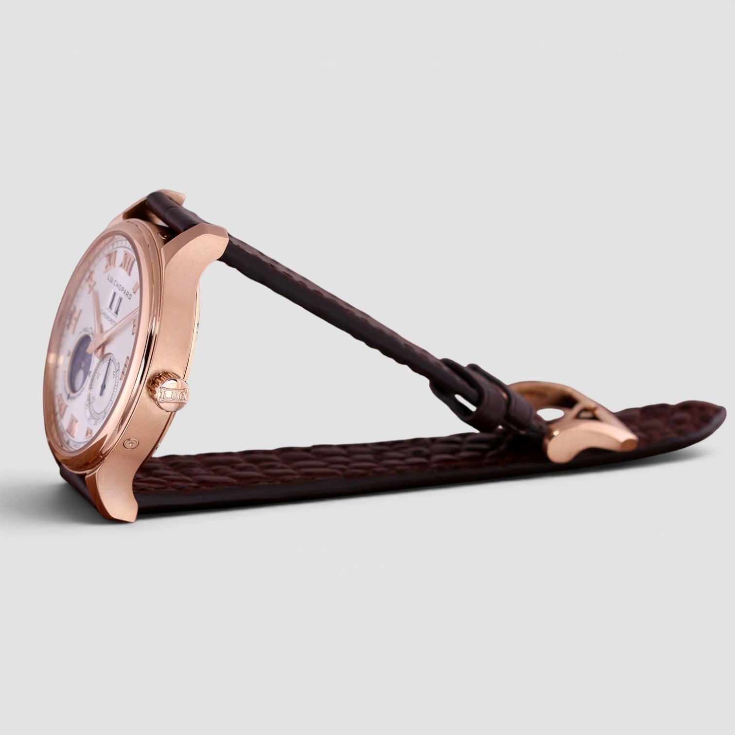 L.U.C Lunar Big Date 42mm 18K Rose Gold Silver Dial