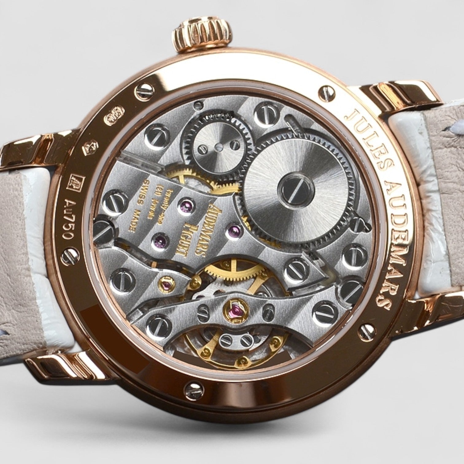 Jules Audemars Small Seconds Pink Gold Silver Roman Dial