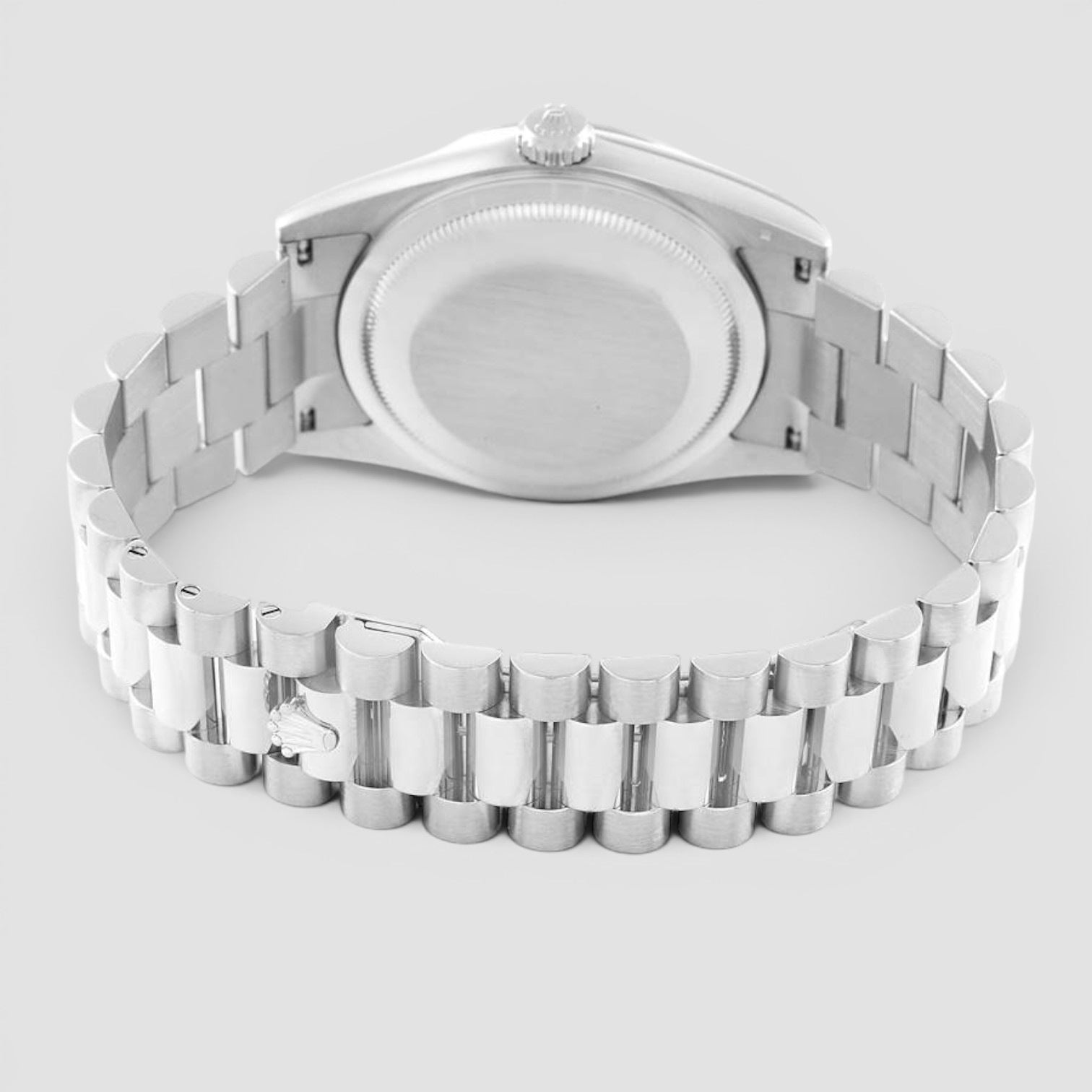 President Day-Date White Gold Blue Diamond Dial Mens Watch