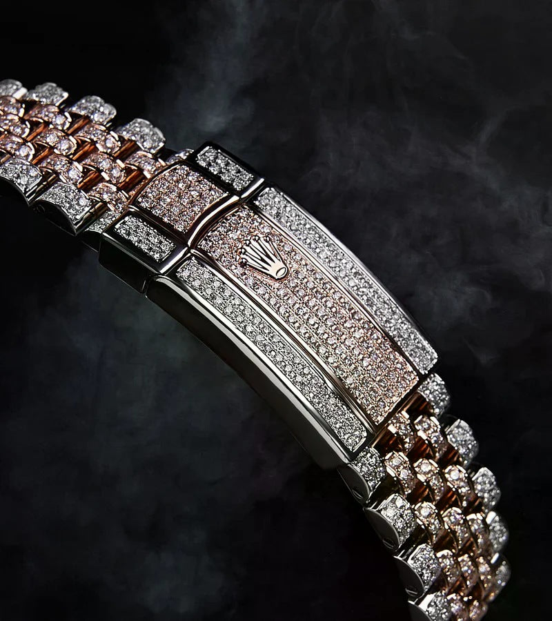 Datejust 41 – Jubilee – “Wimbledon” Dial – Custom Diamond-Set - Iced Out