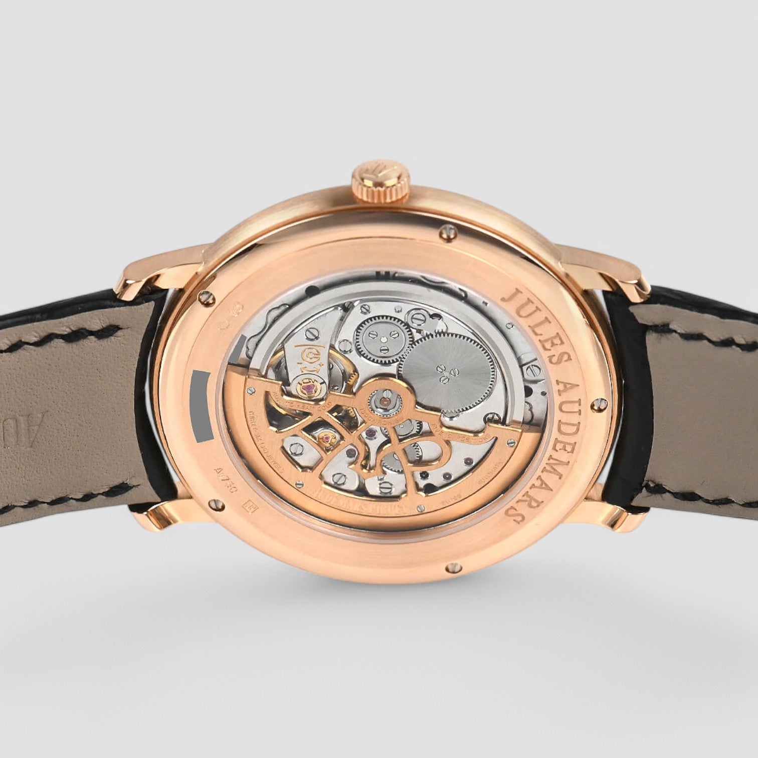Jules Audemars ultra thin 18K Rose Gold black dial