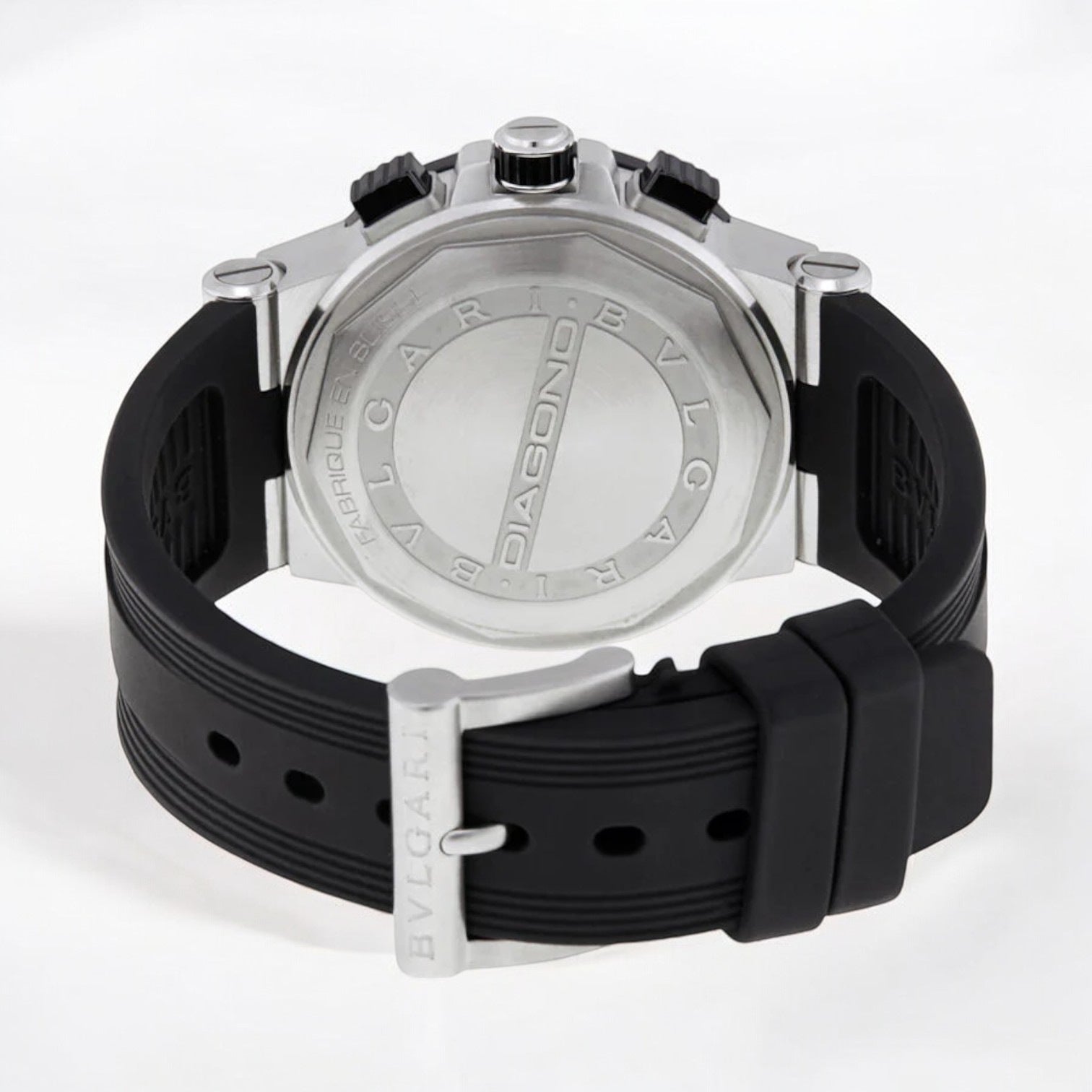 Diagono black lacquered diamond dial chronograph
