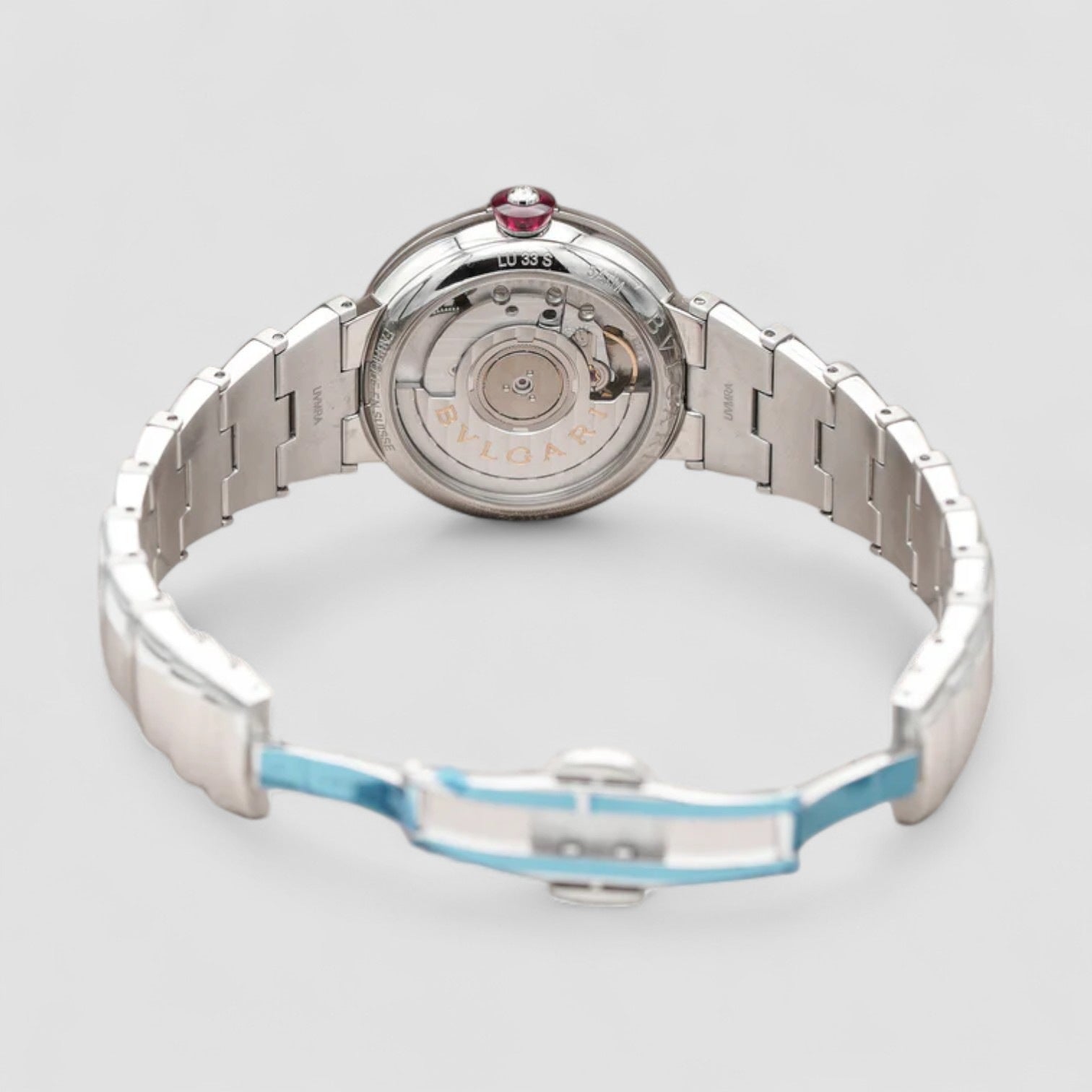 LVCEA Automatic White Mother of Pearl Diamond Dial Stainless Steel Ladies Watch