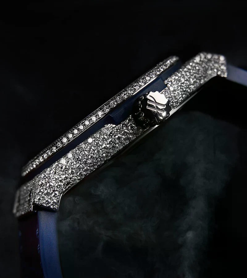 Classic Fusion 45 mm – Blue Titanium – Custom Diamond-Set Iced out