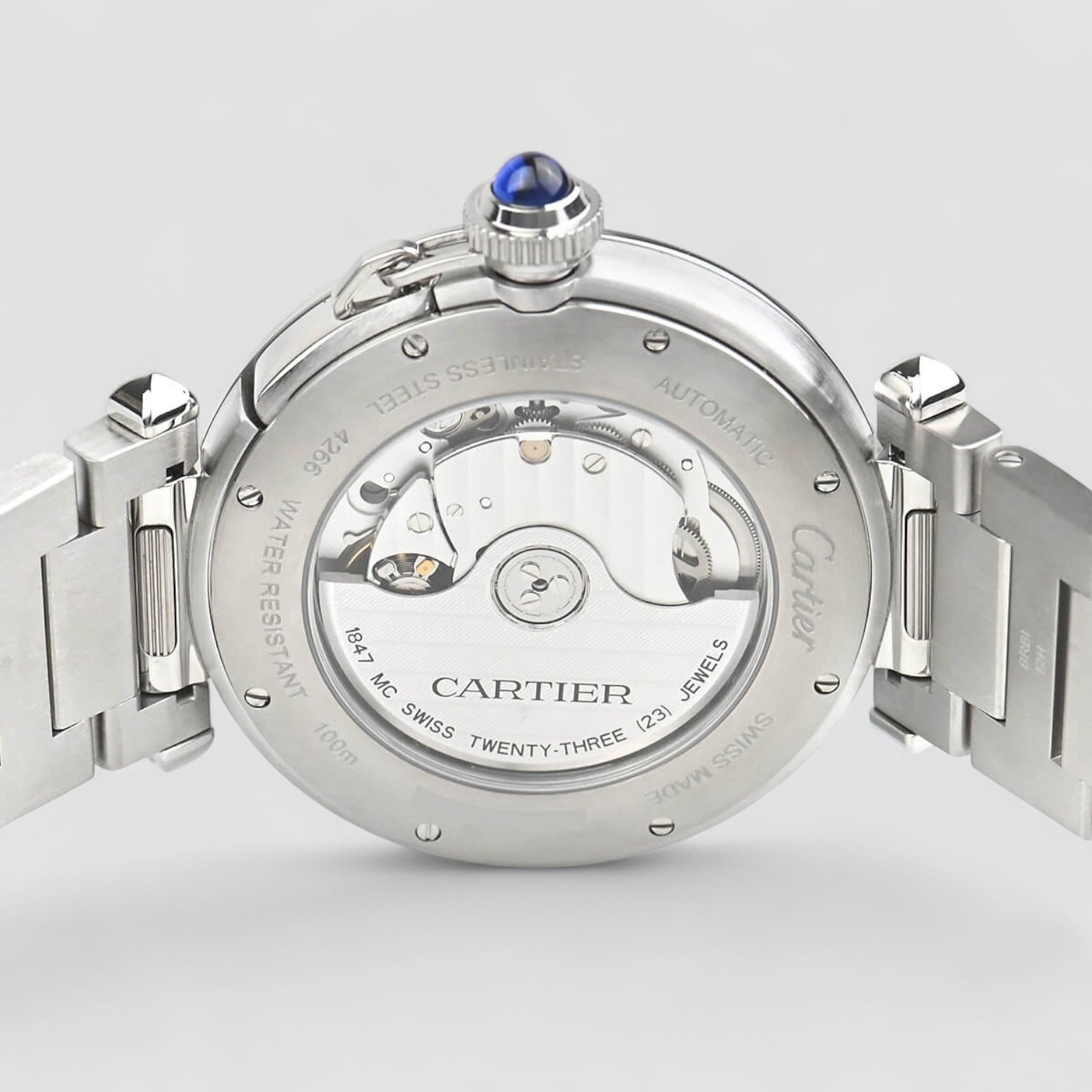 Pasha De Cartier Automatic Grey Dial Steel