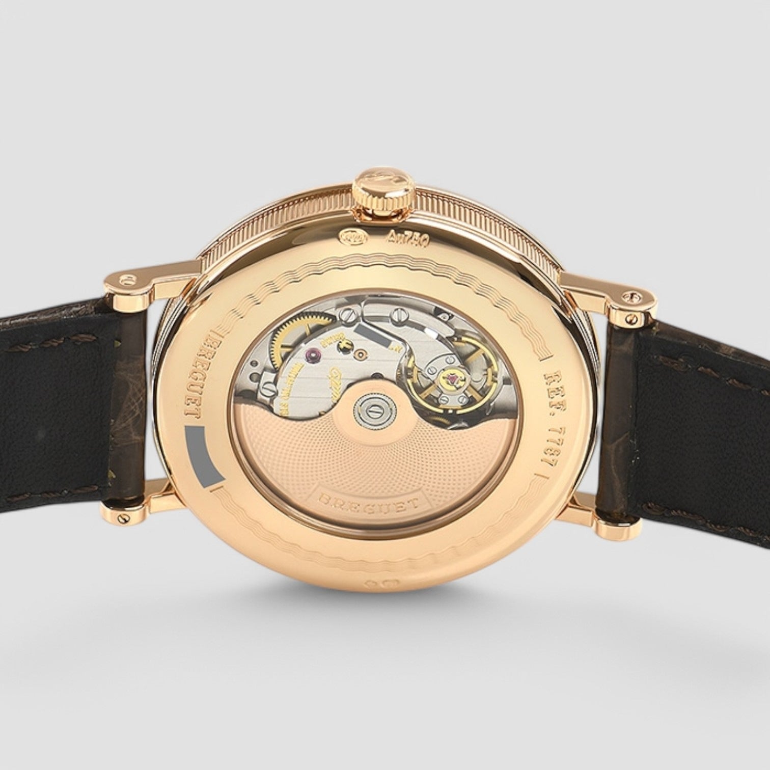 Classique Automatic Gold Dial Brown Leather Men's Watch
