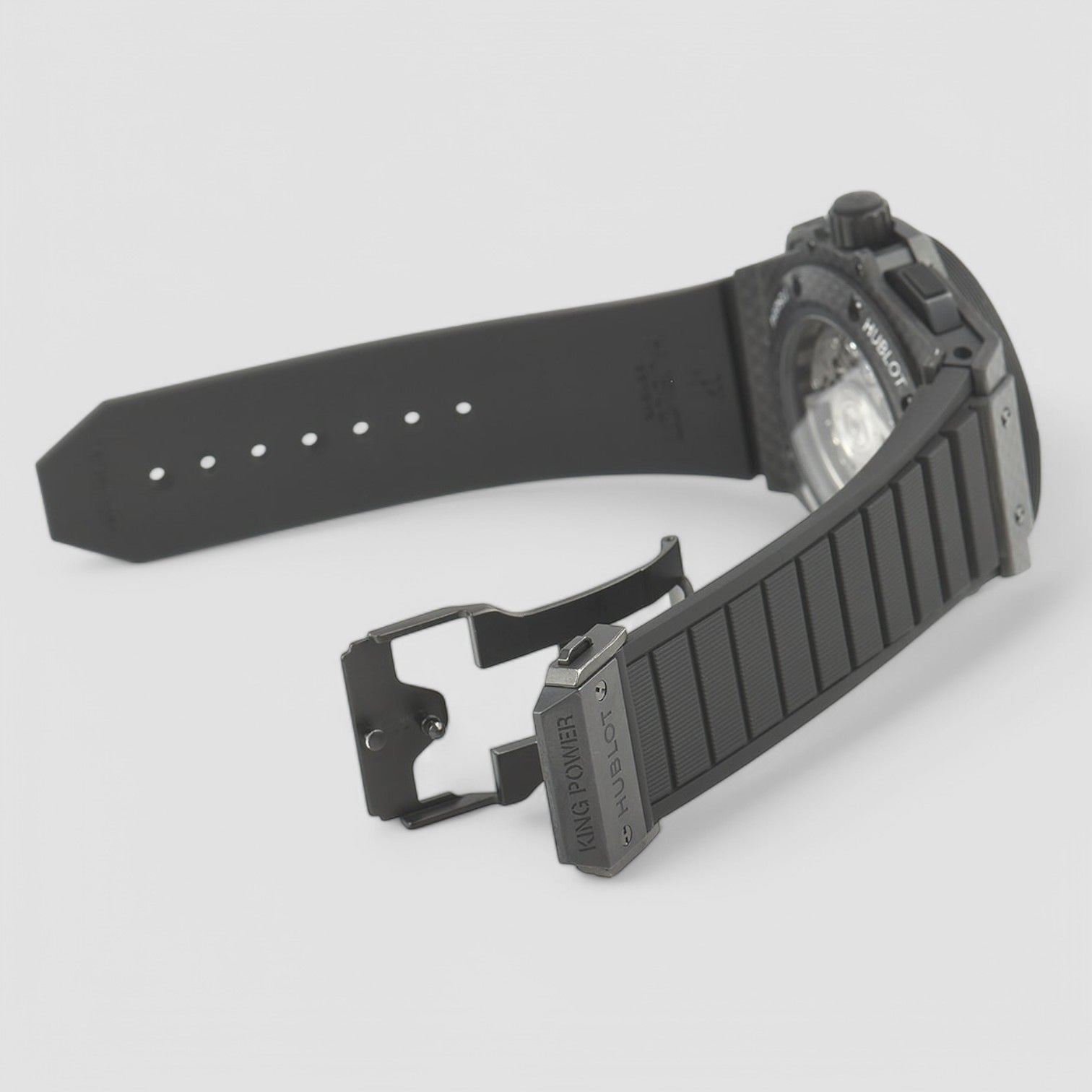 King Power Unico Skeleton Dial Automatic Carbon Fiber Rubber Men's Watch