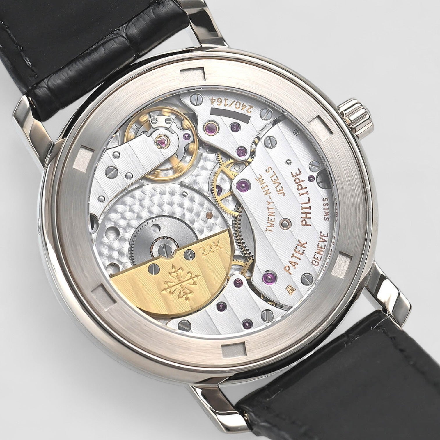 Moon Phase Power Reserve 5055G 18K White Gold Black Dial Description