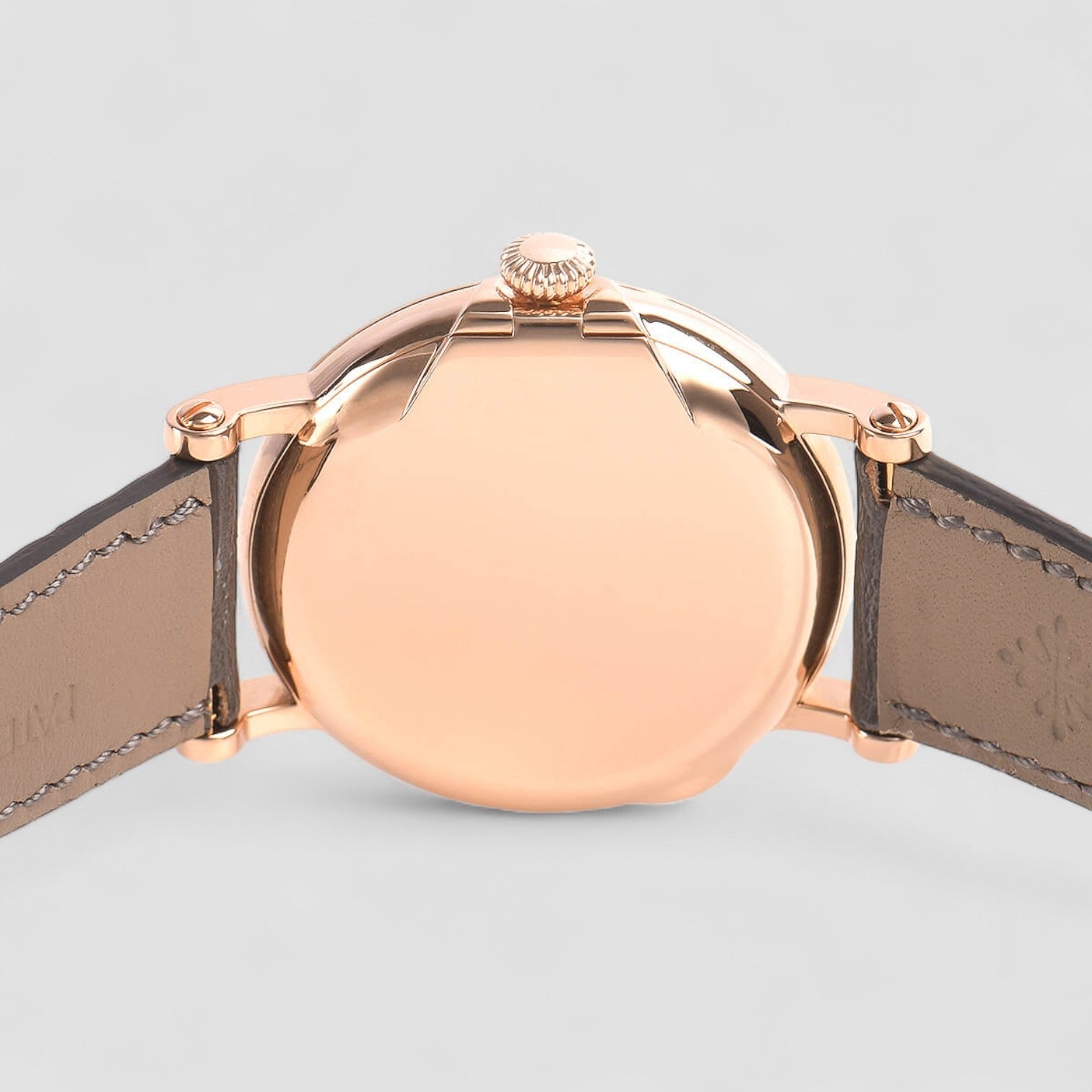 Calatrava 18k Rose Gold Silver Dial Mens Watch