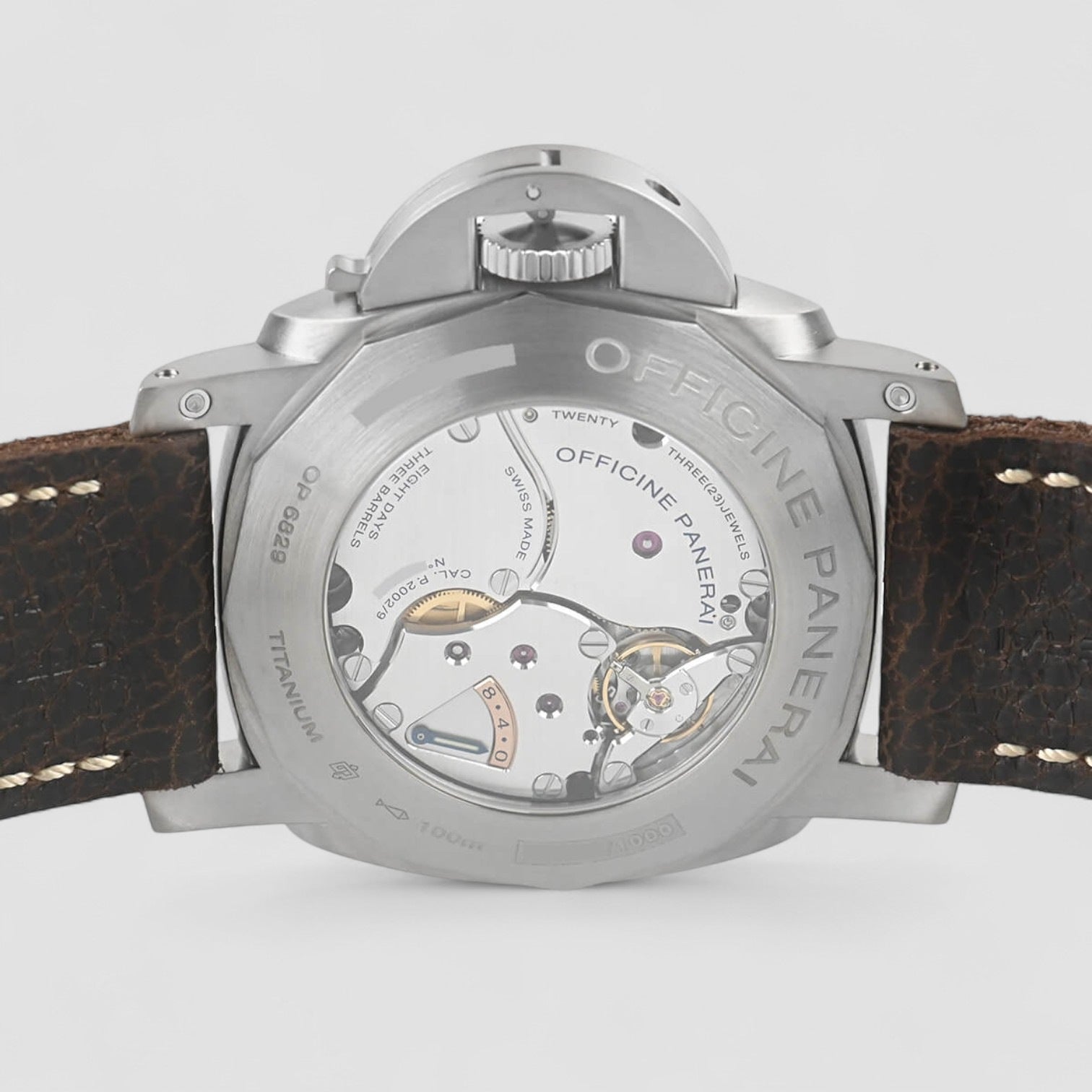 Luminor 1950 Left-Handed 8 Days Titanio Brown Dial