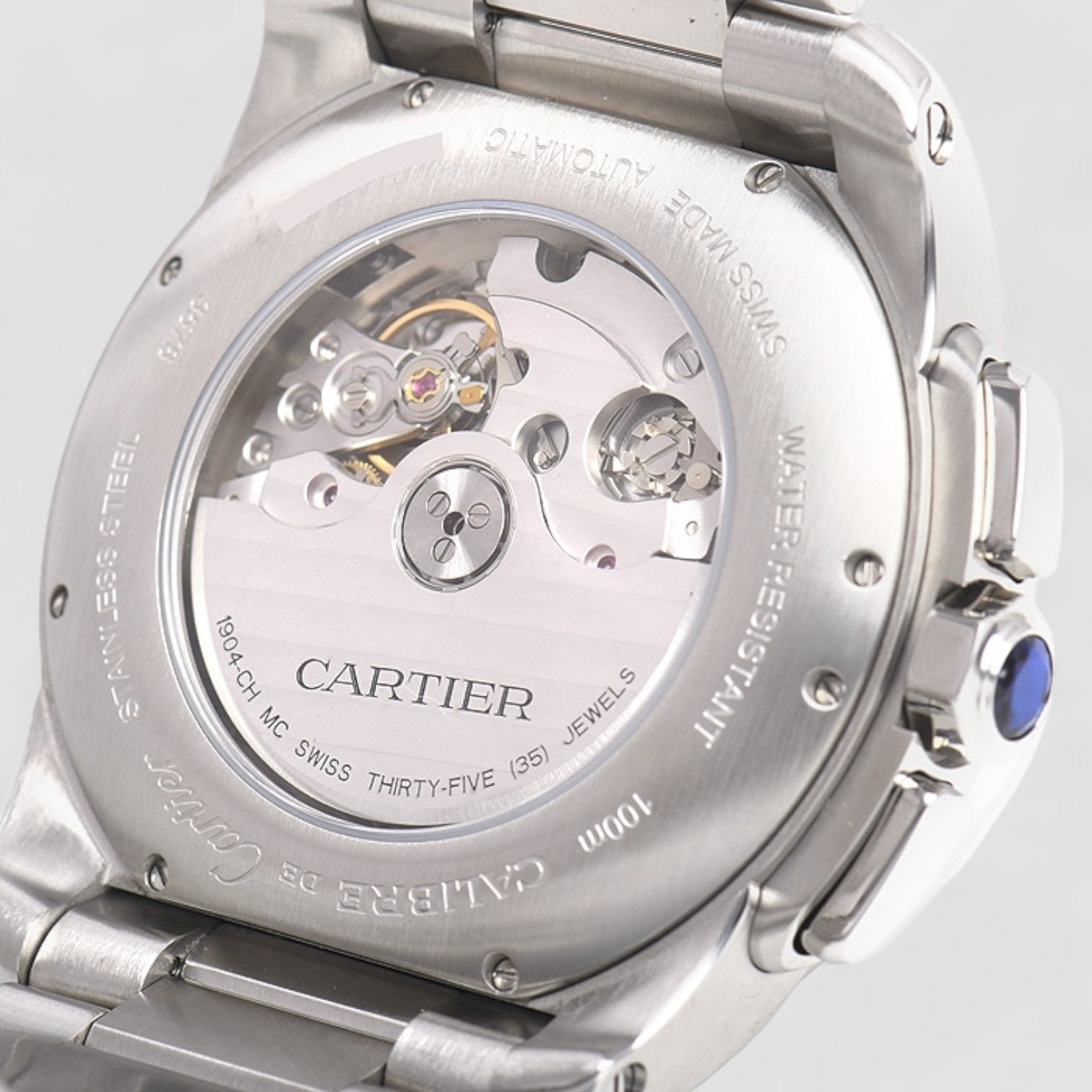Calibre de Cartier Chronograph Silver Dial SS